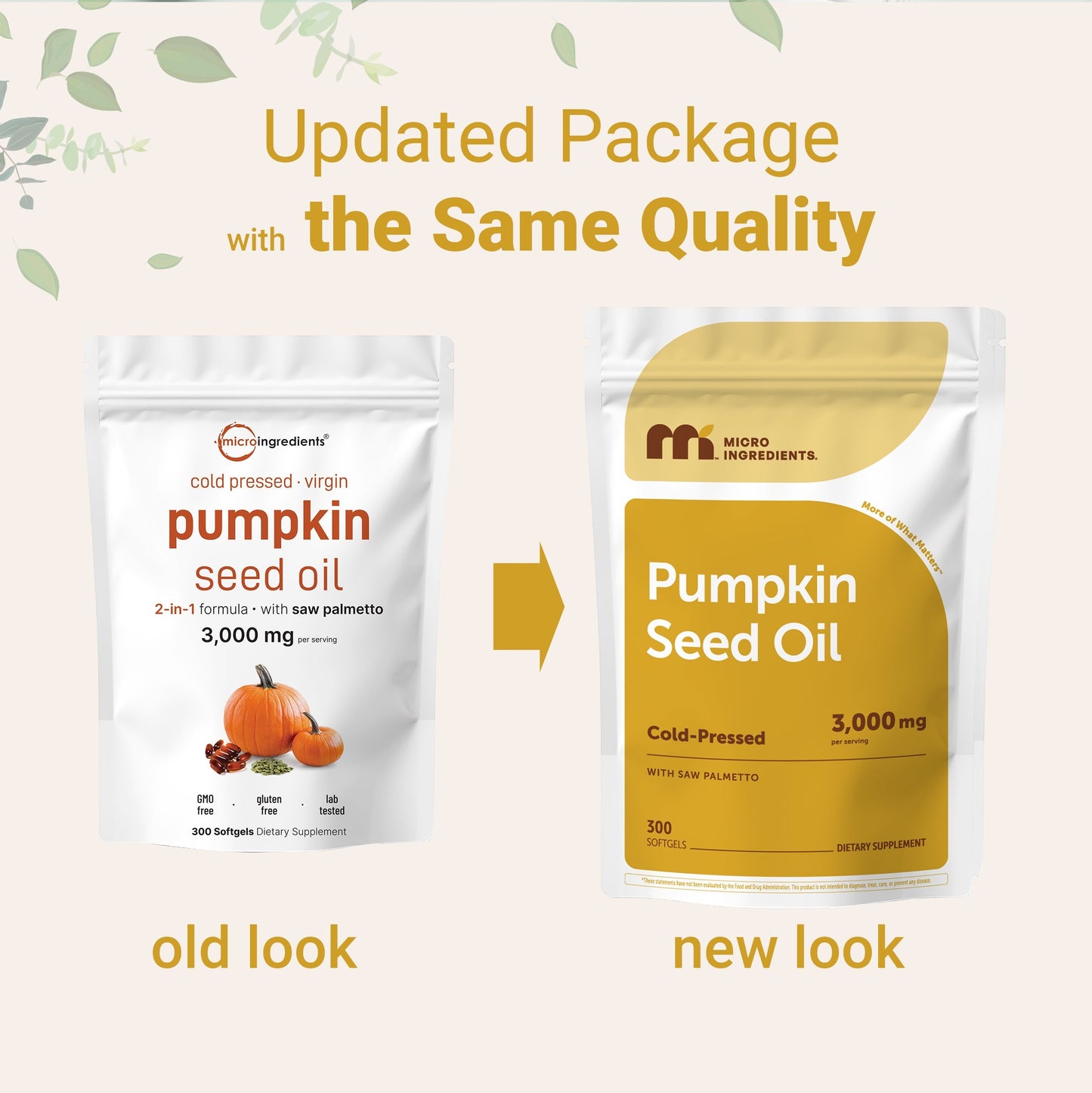 Micro Ingredients Pumpkin Seed Oil with Saw Palmetto Softgels