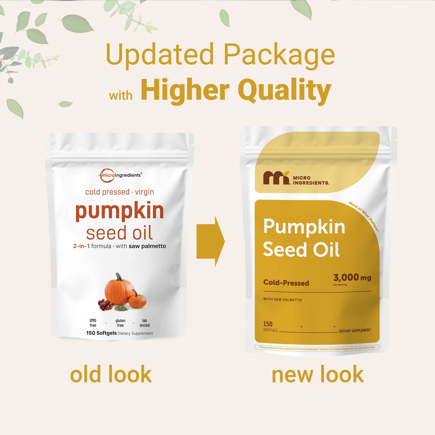 Micro Ingredients Pumpkin Seed Oil with Saw Palmetto Softgels